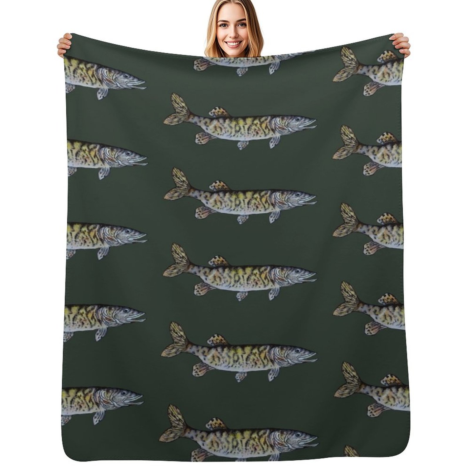 Anime Cosplay Drawing - Coperta decorativa verde scuro con disegno
