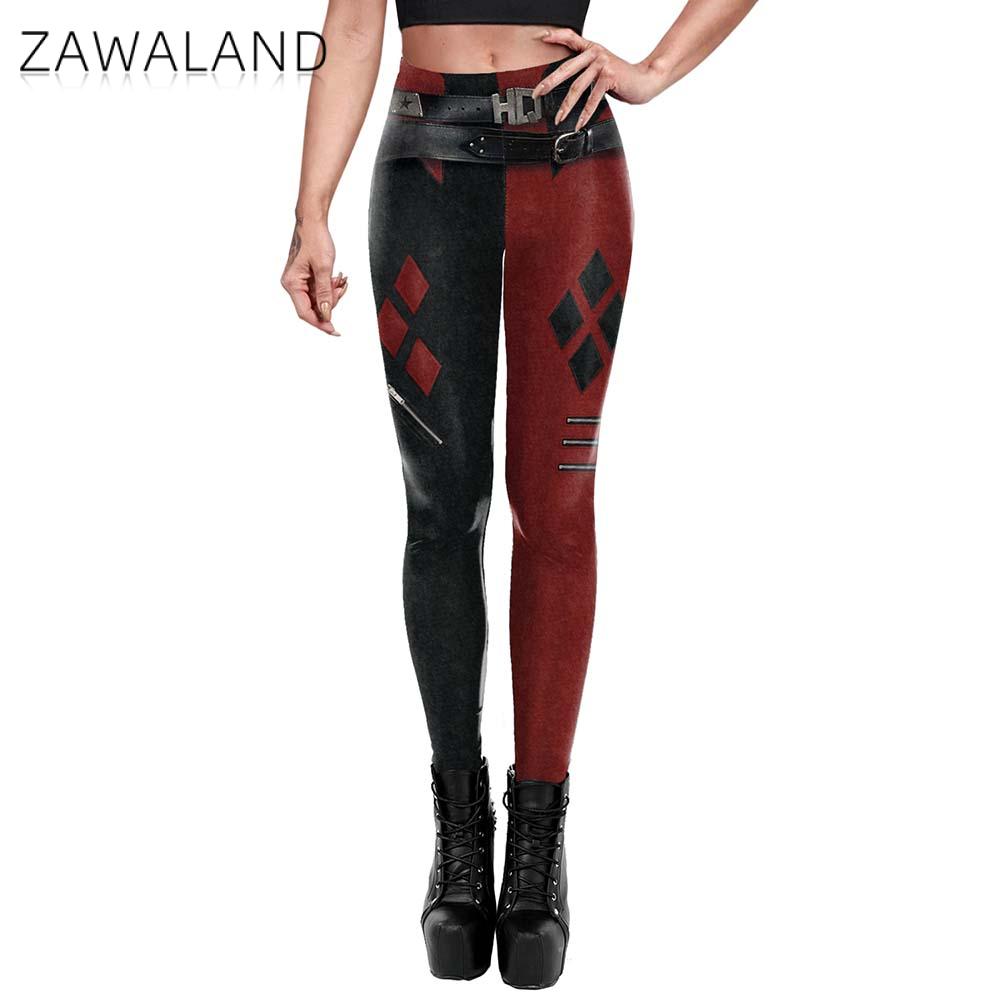 Anime Harley Quinn Cosplay - ZAWALAND Leggings da donna Cosplay Harley