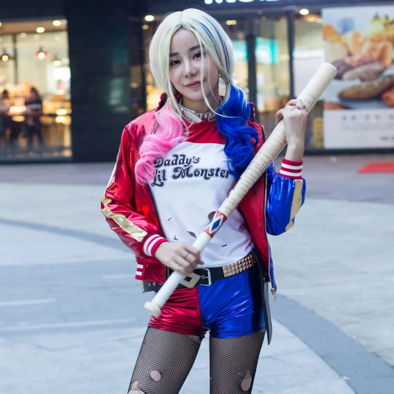 Anime Harley Quinn Cosplay - Suicide Cosplay Anime Harley Costume Quinn