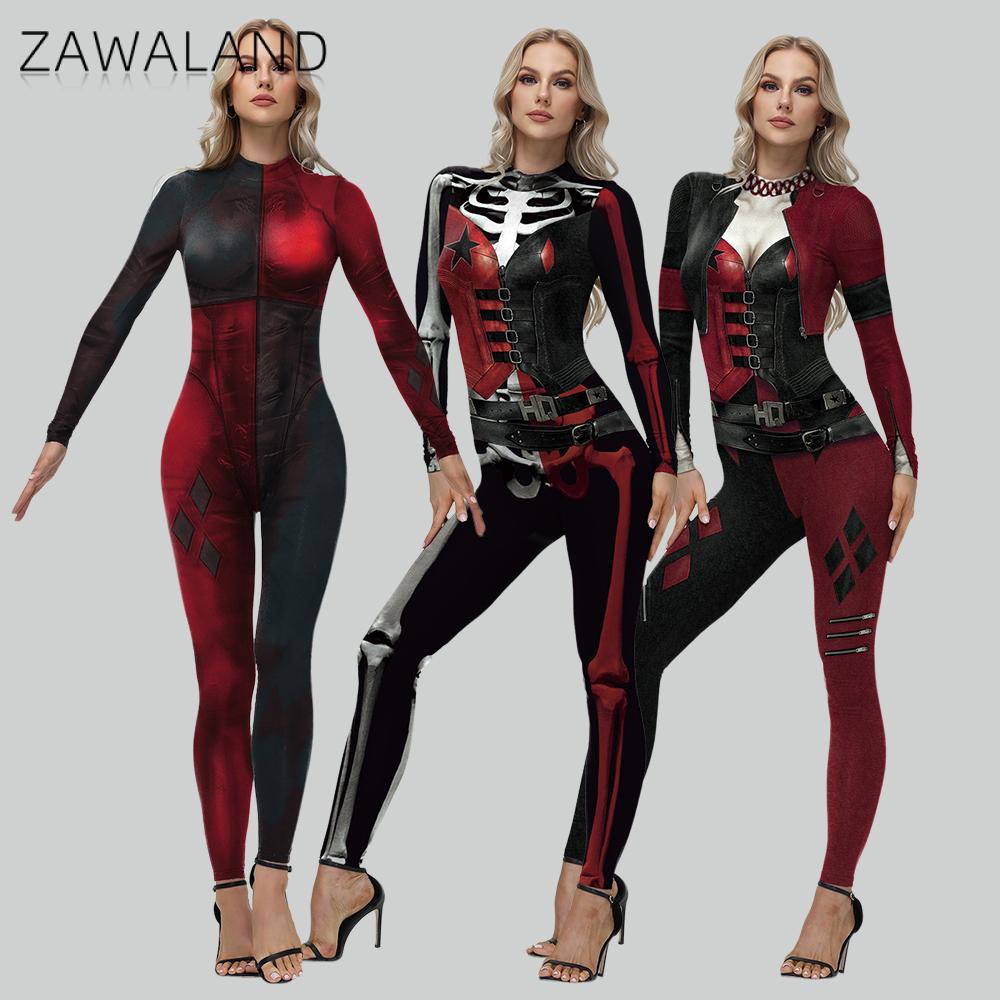 Anime Harley Quinn Cosplay - Zawaland Donna Costume da Clown Halloween