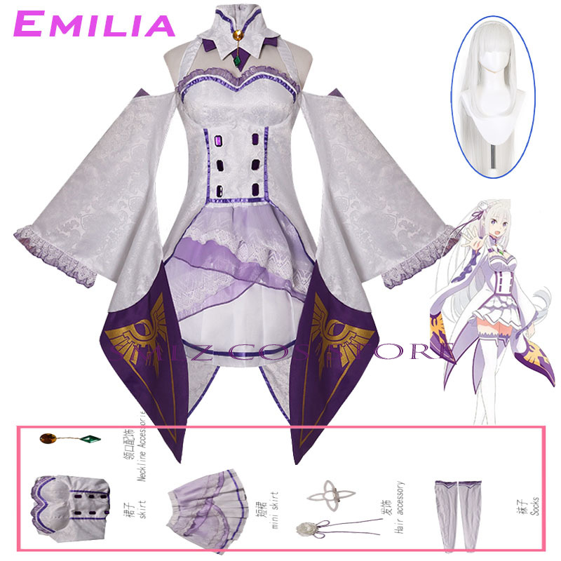 Costume Cosplay di Emilia da R - Anime Cosplay Party recensione e prezzo