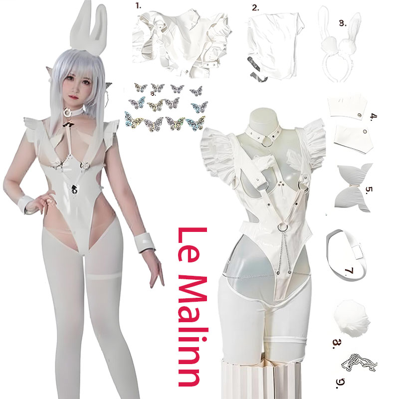 Orecchie di Coniglio Bianco Ma - Anime Cosplay Jumpsuit recensione e prezzo